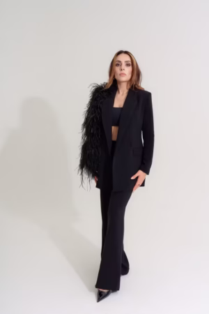 CO-ORDER BLACK TROUSERS